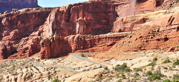 Arches National Park entrance road