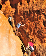 Arches National Park inside the Fiery Furnace