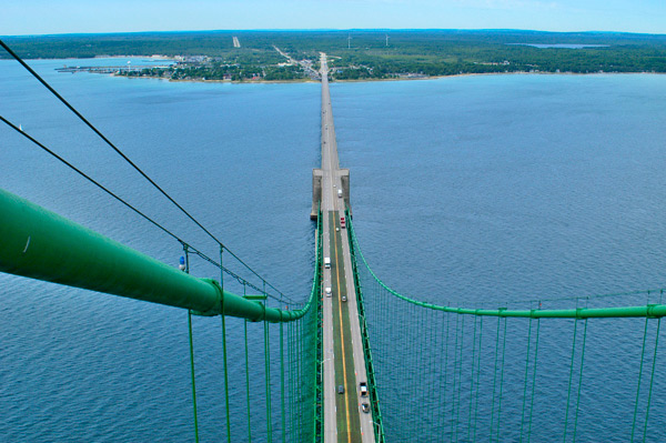 looking towards Mackinaw City